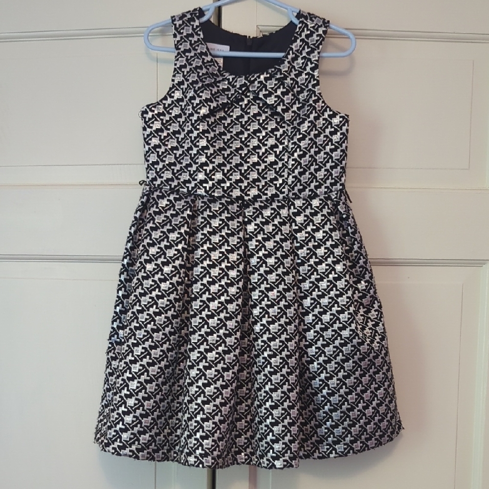 Bonnie Jean Black and White Formal Kids Dress
